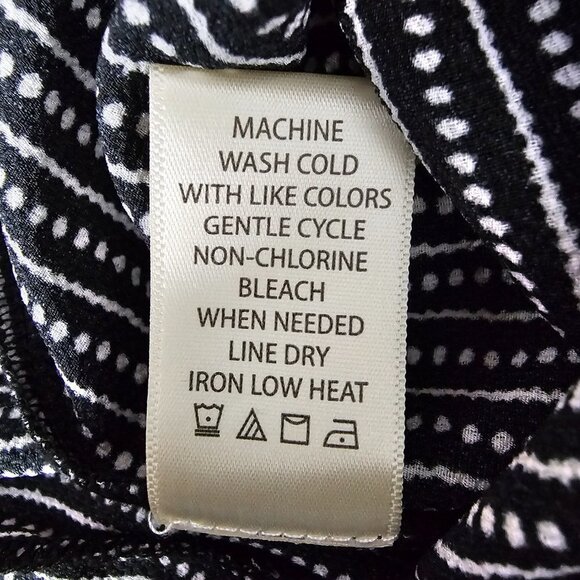 Max Studio Wide Leg Cropped Crepe Black And White Trouser Capri Pants - Picture 10 of 10